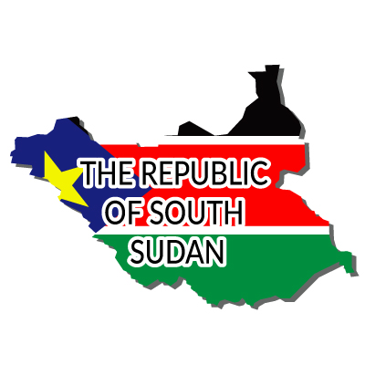 南スーダン共和国無料フリーイラスト｜英語・国旗付